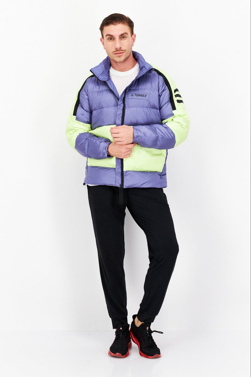 Adidas Men Sportswear Fit Long Sleeve Outdoor Jacket, Light Purple - Image 2