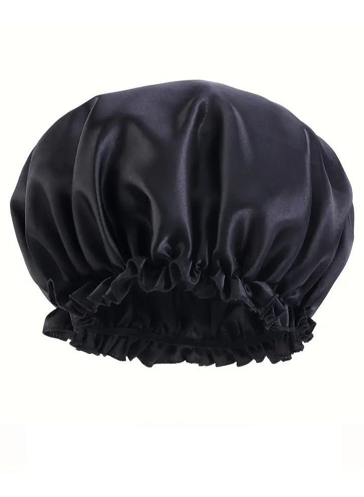 Western Hair Bonnet Set - 2 Pieces - Soft u0026 Durable for Sleeping and Showering - satin bonnet, hair bonnet, sleeping bonnet, shower bonnet, curly hair bonnet, long hair bonnet, short hair bonnet, soft bonnet, durable bonnet, hair care. - Image 3