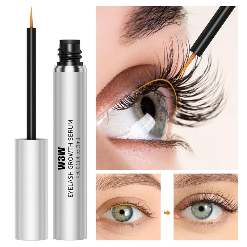 W3W Eyelash Growth Serum Nourishing Lash Eyelash Serum for Enhancing Longer Fuller Thicker Looking Natural Lashes Gentle No Irritating Botanicals CrueltyFree - Image 2