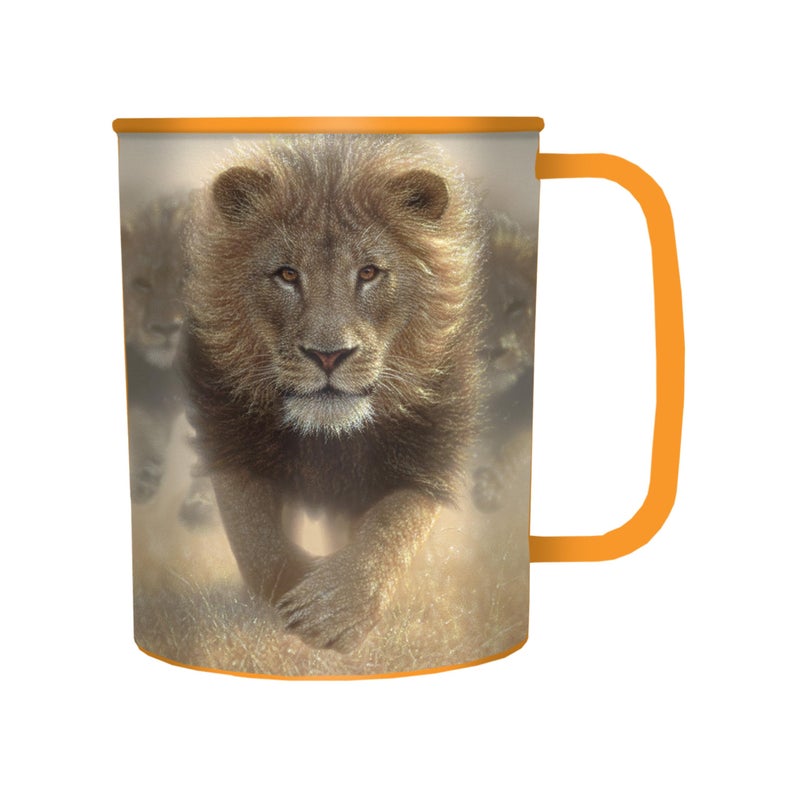 3D LiveLife Drinking Cup - Eat My Dust from Deluxebase. Lenticular 3D Lion Plastic Tumbler, 10 fl oz BPA-Free Reusable Drinkware. Animal Themed Cup and Durable Party Favour Gift - Image 1