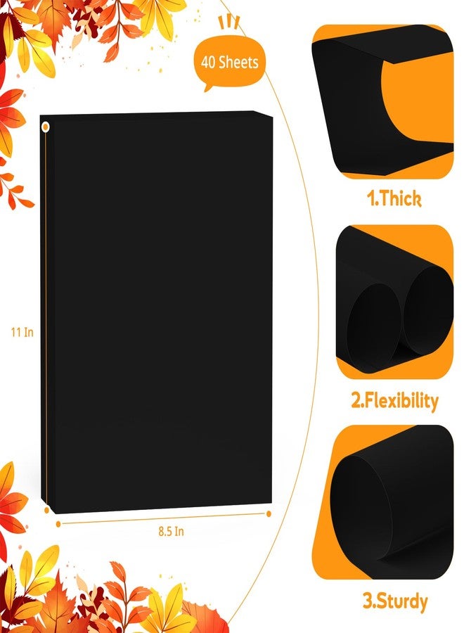 Vishoitty 40Sheets Black Card Stock 8.5x11 - Image 2