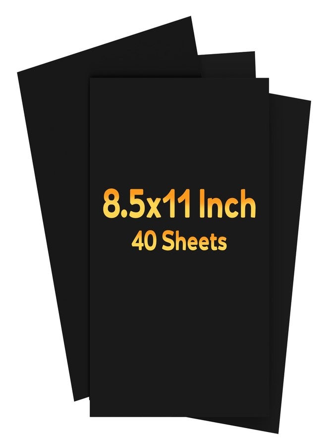 Vishoitty 40Sheets Black Card Stock 8.5x11 - Image 1