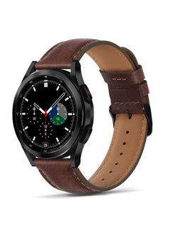 Tasikar 22mm Leather Straps Compatible with Samsung Galaxy Watch 3 45mm/Watch 46mm Strap, Genuine Leather Replacement Bracelet Band Compatible with Huawei Watch 3/3 Pro/GT 2, Gear S3, 22mm, Dark Brown  - Image 1