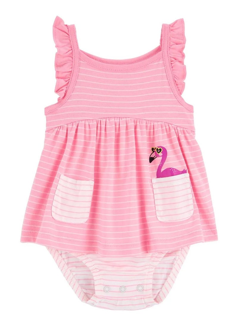 carter's Carter's Flamingo Sunsuit - Pink  - Image 1
