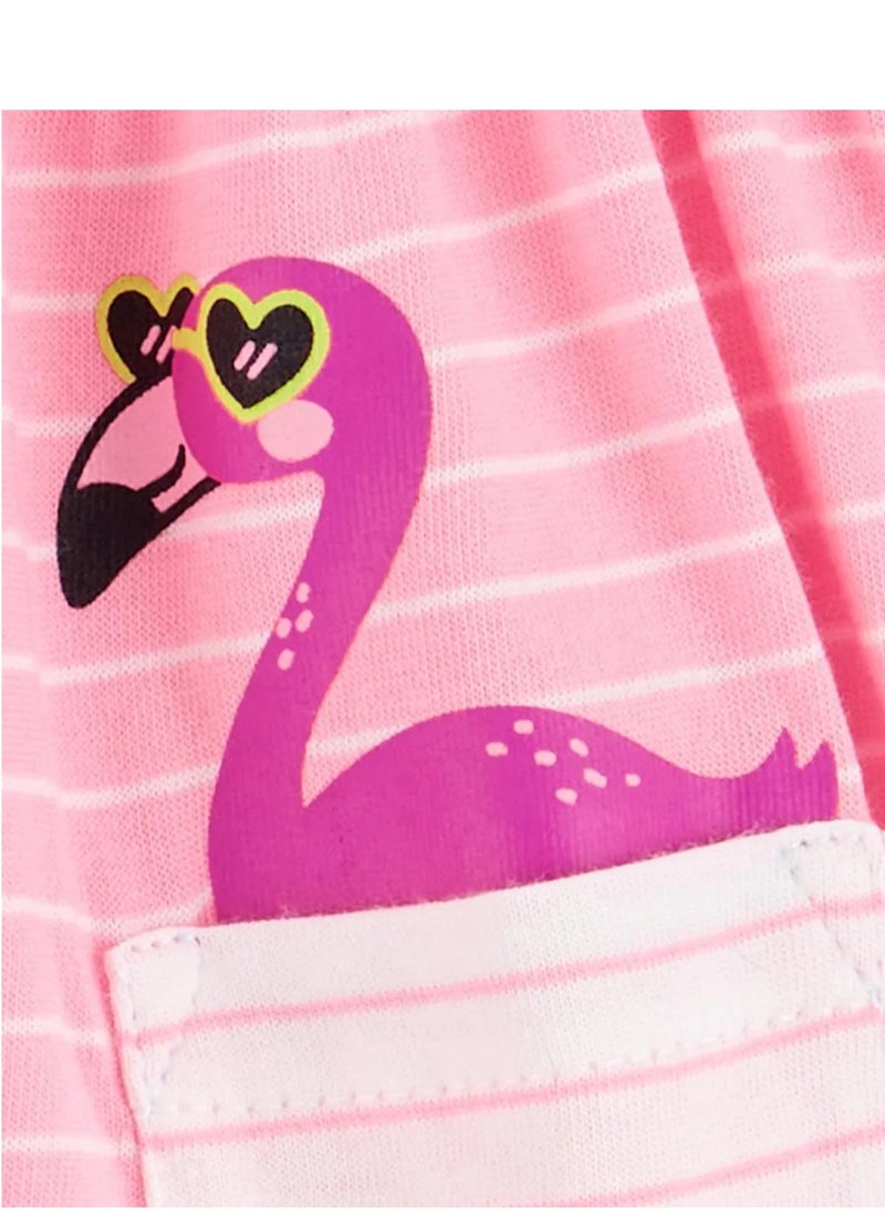 carter's Carter's Flamingo Sunsuit - Pink  - Image 2