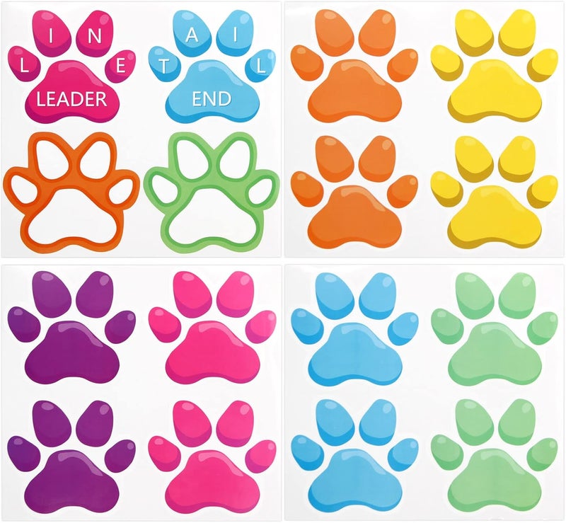 ceiba tree Paw Prints Floor Decals Stickers Classroom Line Up Floor Decal for School Classroom Decoration - Image 1