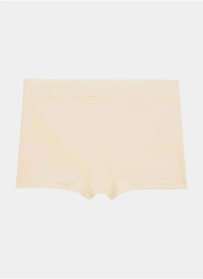 ستايلي Styli Girls Pack of 2 - Solid Briefs with Elastic Waistband