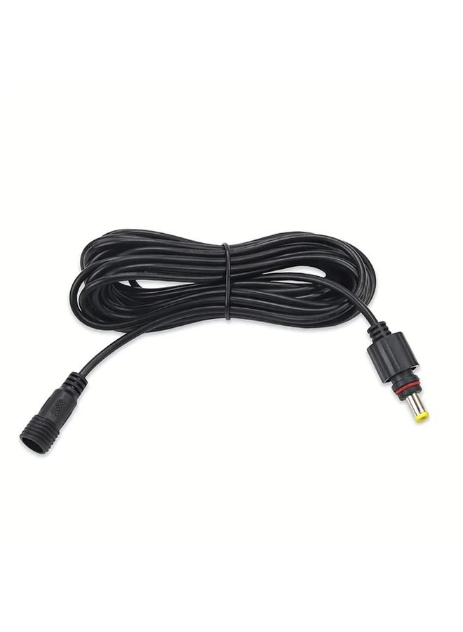 DC Extension Cable 2pcs 5.5x2.1mm 16.4 Feet Black for Solar Garden Lights Outdoor - Image 1