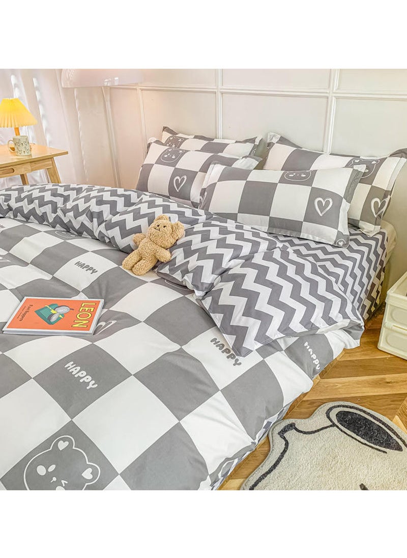 Sharpdo 4Piece Bed Sheet Set Polyester Soft Quilt Cover With 1Quilt Cover 200*230cm 1 Flat Sheet and 2 Pillowcases  - Image 2