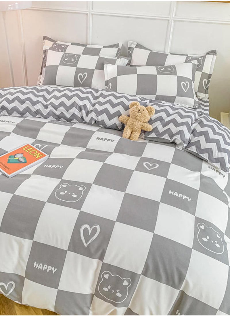 Sharpdo 4Piece Bed Sheet Set Polyester Soft Quilt Cover With 1Quilt Cover 200*230cm 1 Flat Sheet and 2 Pillowcases  - Image 4