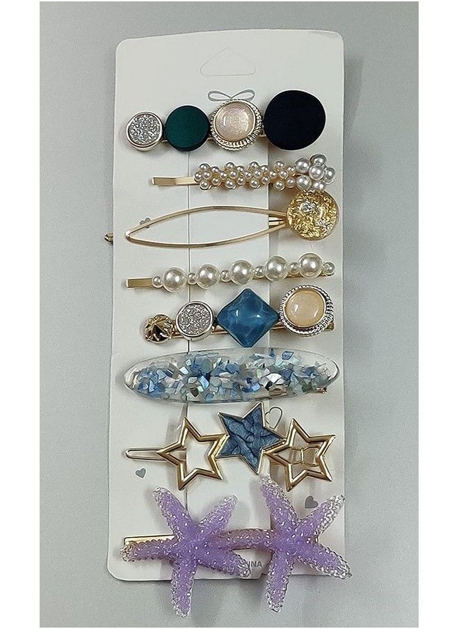 Aliza - 8 Pcs Korean Style Pearl Barrettes Women - Image 1
