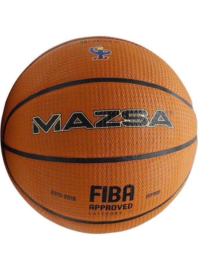 TA SPORT Cellular Rubber Basketball3#7 Fiba Brwn/Dot Square @Fs  - Image 1