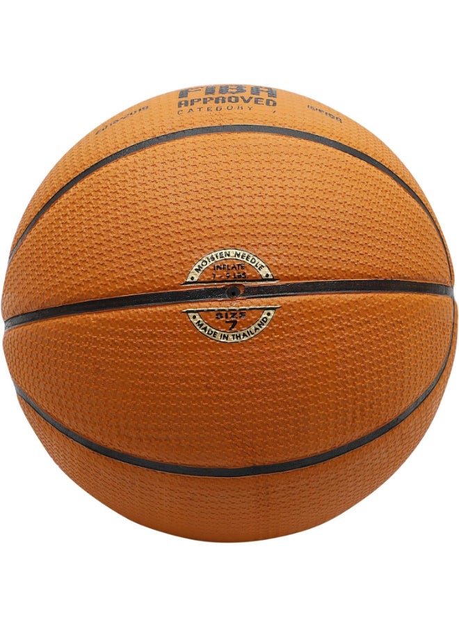 TA SPORT Cellular Rubber Basketball3#7 Fiba Brwn/Dot Square @Fs  - Image 3