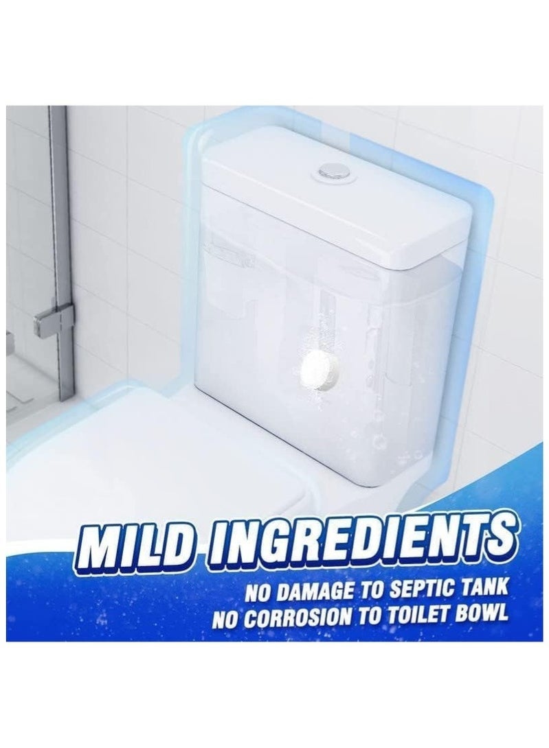 EELHOE 24 PCS Toilet Bowl Cleaner Tablets, Automatic Toilet Bowl Cleaners with Bleach, Durable Toilet Tank Cleaners with Sustained-Release Technology, Household Toilet Cleaners with Easy Operation - 24 PACK - Image 2