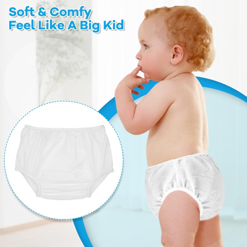 Dappi Reusable Waterproof 100% Nylon Taffeta Diaper Pants for Potty Training & Swimming, Leak-Proof & Rip-Proof, Small (Fits 14-19 lbs), 4 Counts - Image 3
