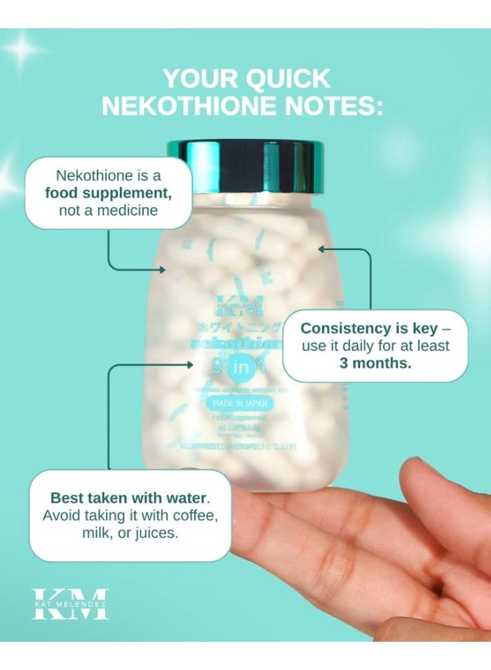KM Nekothione 9-in-1 Food Supplement Capsules Made in Japan – Daily Wellness Support Formula - Image 3