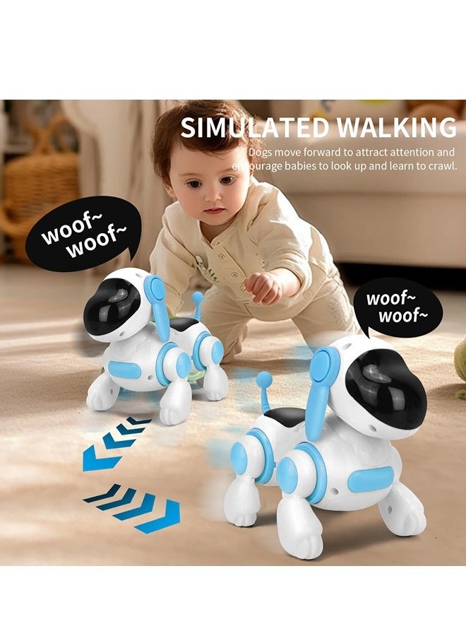 ShebSheb Crawling Dog Toys - Baby Toys  Electric Walking Toddler Music Gift For Learning Crawling Toys - Boys and Girls Tummy Time Toys Baby Toys (Blue) - Image 5