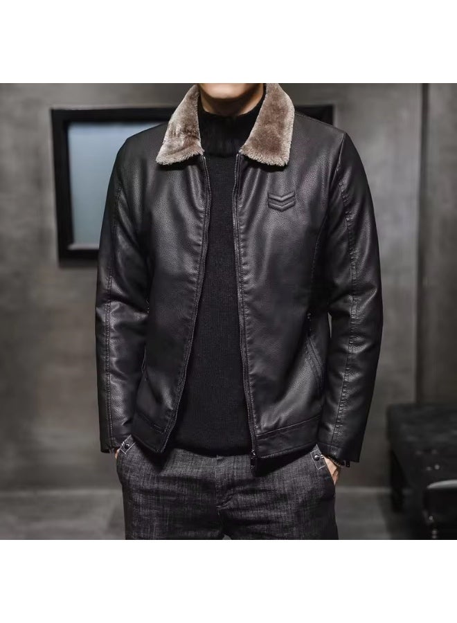 جكيت جلد شتوي فخامة وأناقة - Image 1