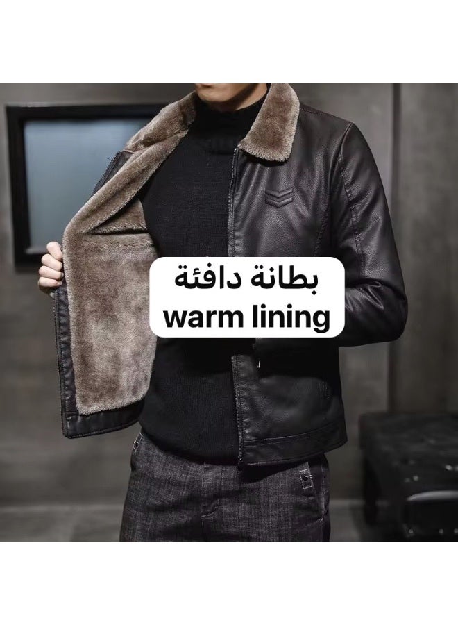 جكيت جلد شتوي فخامة وأناقة - Image 2