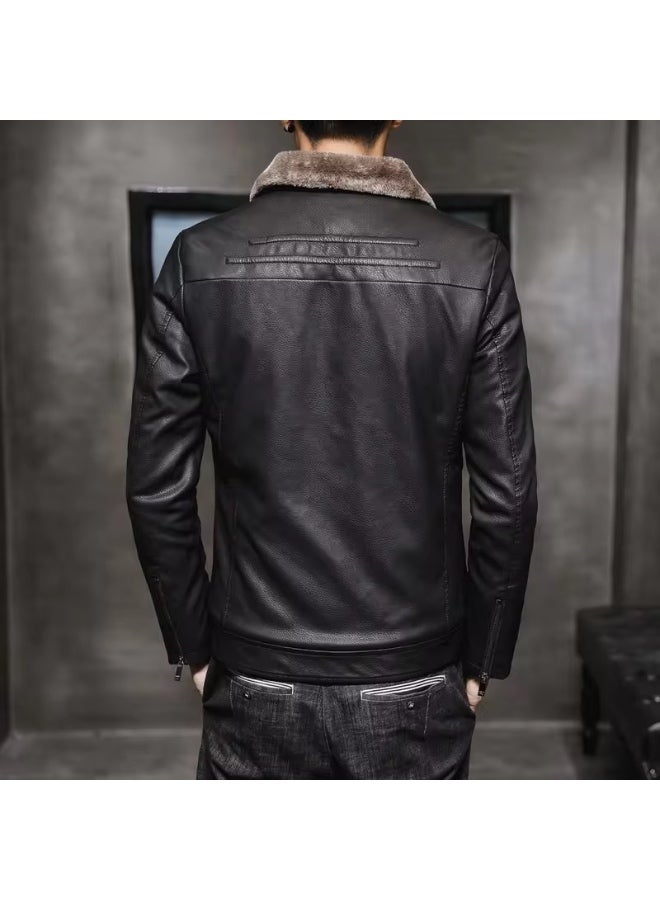 جكيت جلد شتوي فخامة وأناقة - Image 3