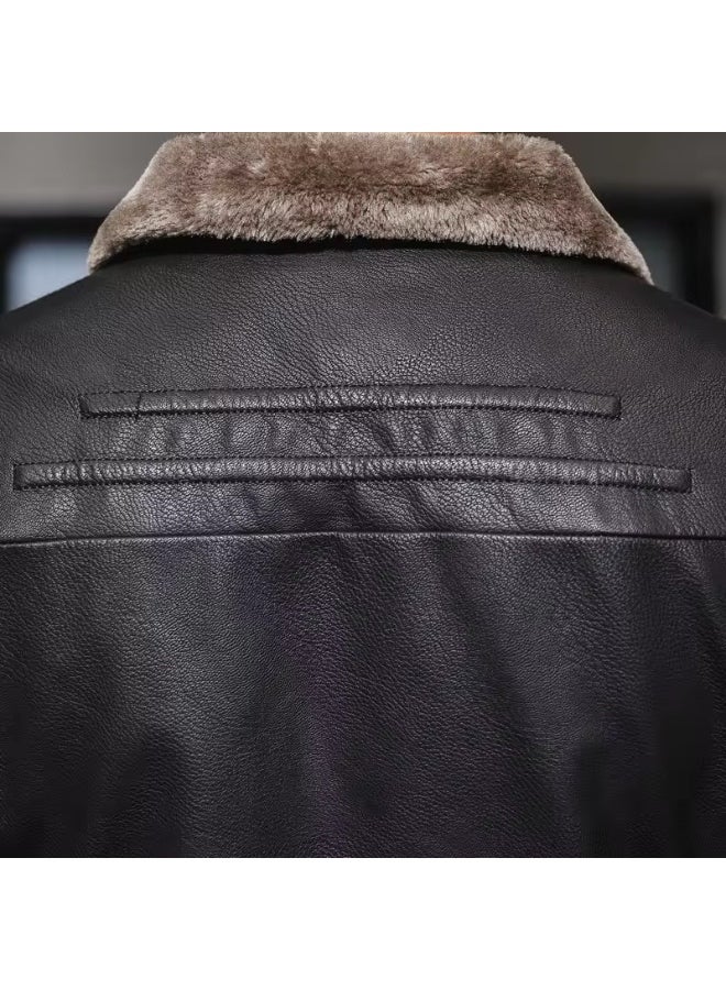 جكيت جلد شتوي فخامة وأناقة - Image 4