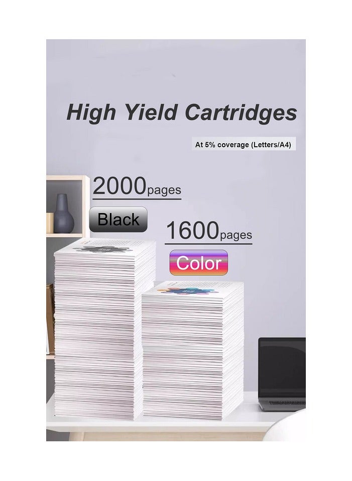 963XL Ink Cartridges Multipack Replacement for 963XL Ink Cartridges Multipack Compatible for Officejet Pro 9010 9012 9015 9016 9020(4 Pack) - Image 4