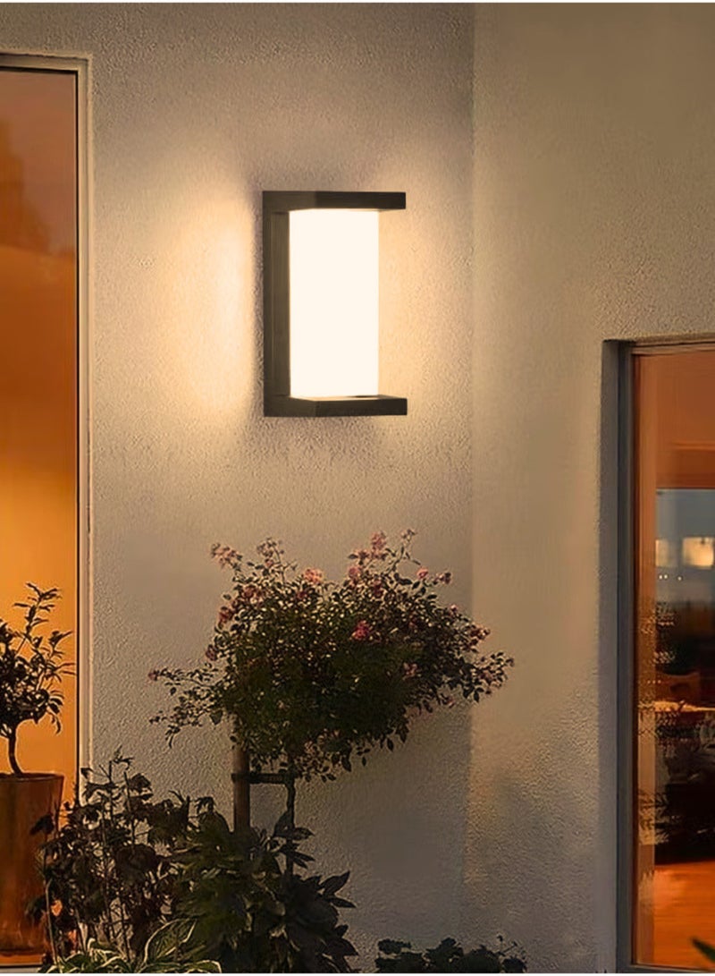 Vmax Modern 18W LED Outdoor Wall Light – Minimalist Waterproof Aluminum Sconce (3000K Warm White) - Image 3