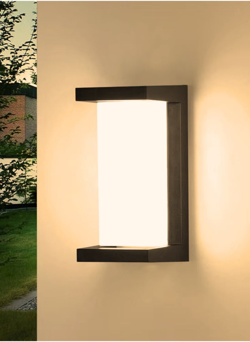 Vmax Modern 18W LED Outdoor Wall Light – Minimalist Waterproof Aluminum Sconce (3000K Warm White) - Image 2