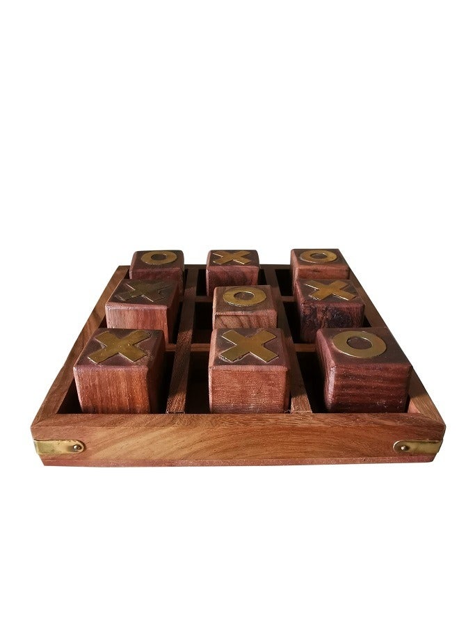 Tic Tac Toe Tactile Wooden Game (13 x 13 cm) - Image 3