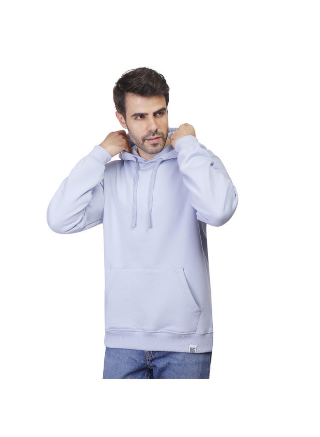 كوب سويت شيرت رجالي بغطاء رأس سادة بأكمام طويلة - Image 1