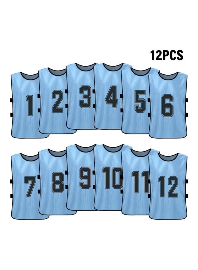 Y&D Sports Pinnies Numbered Practice Vest Pennies For Soccer Basketball Jersey Bibs,Set Of 12 Youth Adults Team  - Image 1