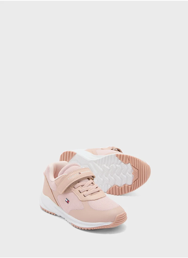 تومي هيلفيغر Kids Low Top Velcro Sneakers