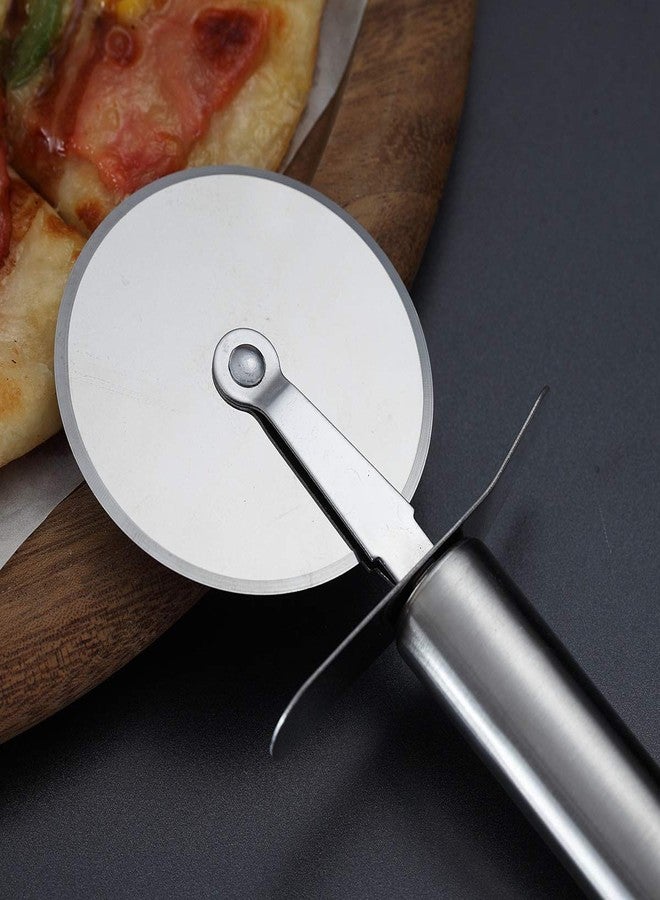 Berglander Pizza Wheel, Stainless Steel Pizza Cutter, Super Sharp Pizza Slicer with Non Slip Handle, Pastry Cutter, Easy to Clean And Stored (Silver) - Image 3