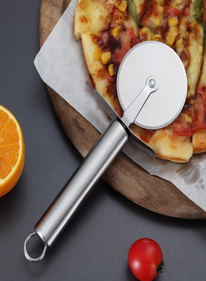 Berglander Pizza Wheel, Stainless Steel Pizza Cutter, Super Sharp Pizza Slicer with Non Slip Handle, Pastry Cutter, Easy to Clean And Stored (Silver) - Image 5