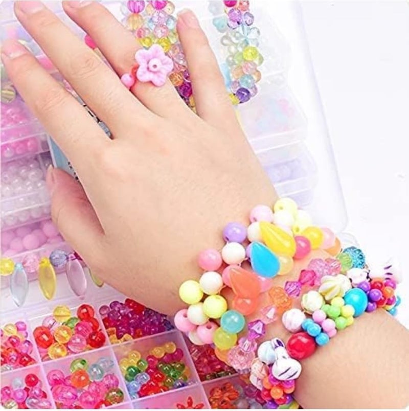 ZEXREL® Bracelet Making Kit | Jewelry Making Kit | Beads for Jewelry Making Kit | Bracelet Making Kit for Girls and Kids | DIY Bracelets, Necklace, Hairband & Rings Craft Kit | Rubber Band Bracelet Kit- (1) - Image 5