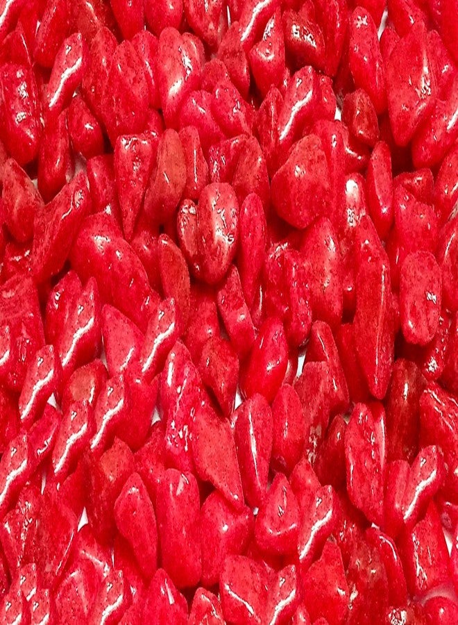 سكاي أحجار حمراء اللون من سكاي، وزن 1 كجم، حصى نهري، ركائز، أحجار صغيرة، ديكور منزلي، حديقة، أحواض أسماك، حشوات مزهريات (لون أحمر) - Image 2