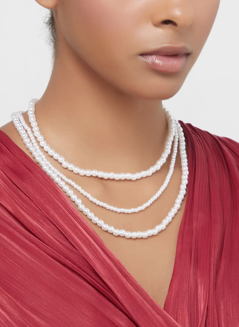 Khizana Layered Pearl Necklace