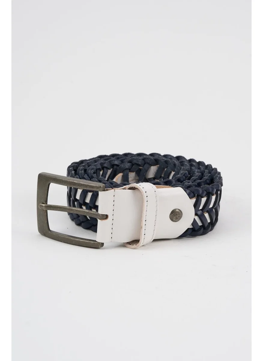 Alexander Gardi Knitted Detailed Leather Belt (E24-BELT-10)