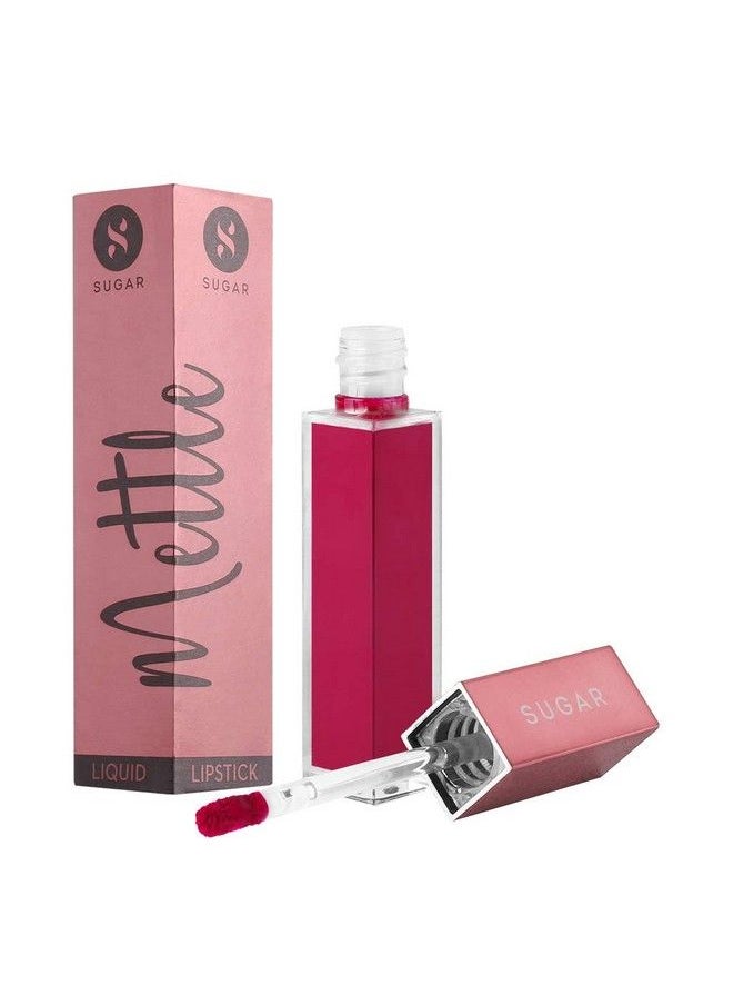 SUGAR Cosmetics Mettle Liquid Lipstick 12 Talitha (Bright Magenta With Red Undertones) 7 Gms Creamy Lightweight Lipstick Lasts Up To 14 Hours  - Image 3