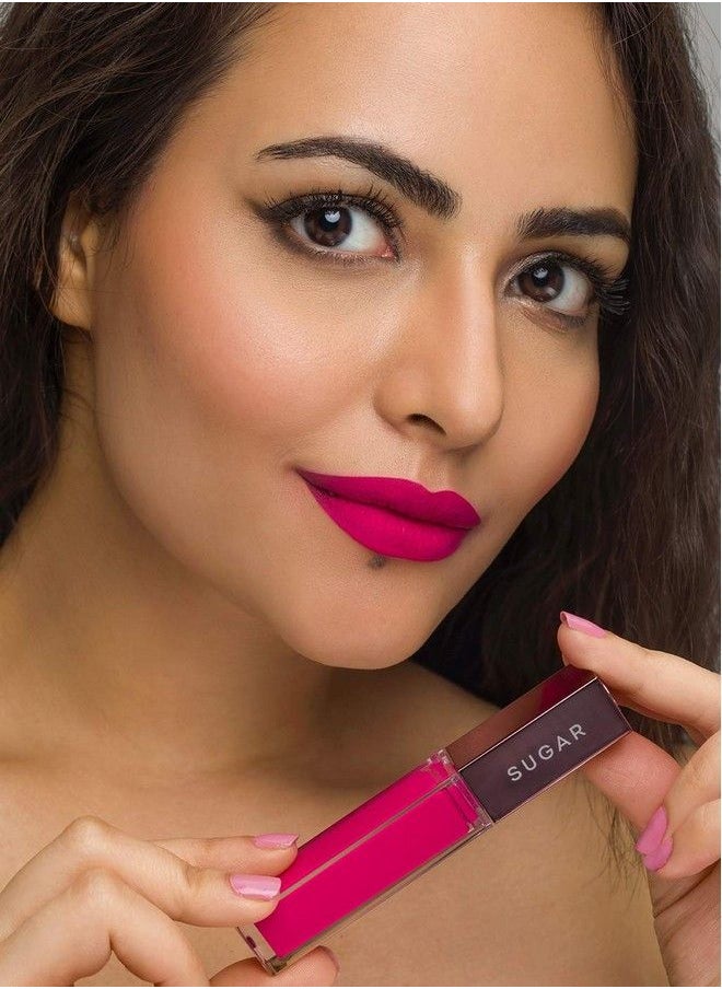 SUGAR Cosmetics Mettle Liquid Lipstick 12 Talitha (Bright Magenta With Red Undertones) 7 Gms Creamy Lightweight Lipstick Lasts Up To 14 Hours  - Image 5