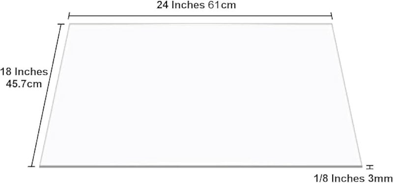اي ار اس لوحان من زجاج الأكريليك الشفاف، بسماكة 3 مم (1/8 بوصة)، مقاس 18 × 24 بوصة، عبوة من قطعتين. ألواح أكريليك مصبوبة شفافة، مثالية للوحات الإعلانية، والأعمال اليدوية، وعلب العرض، والرفوف، واللافتات.  لوحان من الأكريليك الشفاف، مقاس 18 × 24 بوصة، بسماكة 3 مم (1/8 بوصة). لوح بلاستيكي شفاف، مثالي للوحات الإعلانية، والأعمال اليدوية، وإطارات الصور، ومشاريع العرض، والرسم على الزجاج. - Image 2
