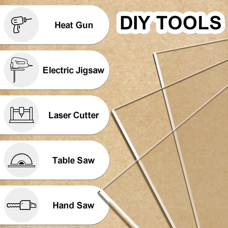 اي ار اس لوحان من زجاج الأكريليك الشفاف، بسماكة 3 مم (1/8 بوصة)، مقاس 18 × 24 بوصة، عبوة من قطعتين. ألواح أكريليك مصبوبة شفافة، مثالية للوحات الإعلانية، والأعمال اليدوية، وعلب العرض، والرفوف، واللافتات.  لوحان من الأكريليك الشفاف، مقاس 18 × 24 بوصة، بسماكة 3 مم (1/8 بوصة). لوح بلاستيكي شفاف، مثالي للوحات الإعلانية، والأعمال اليدوية، وإطارات الصور، ومشاريع العرض، والرسم على الزجاج. - Image 4