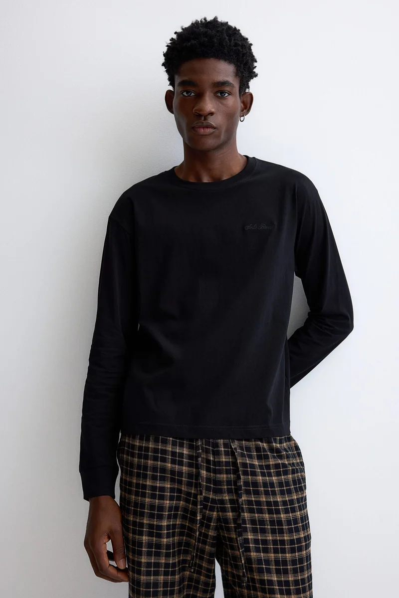 H&M Cotton pyjama top and bottoms