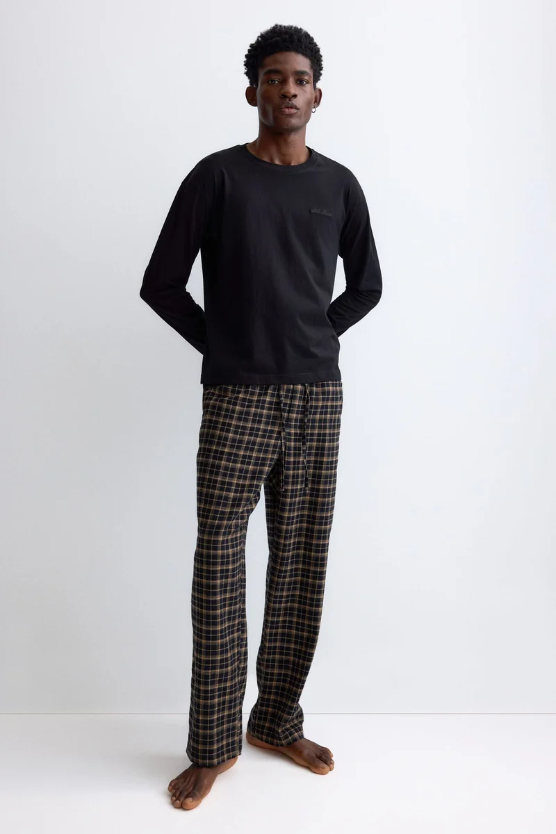 H&M Cotton pyjama top and bottoms