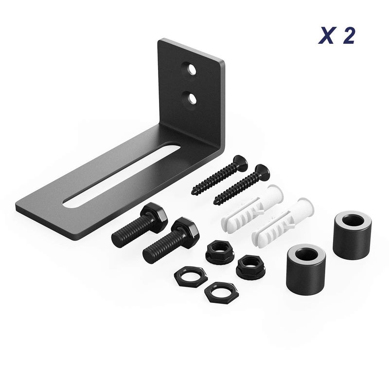 Smartstandard Sliding Barn Door Bottom Adjustable Floor Guide Roller Black Smoothly And Quietly Easy To Install (2 Rollers) 2Pcs - Image 4