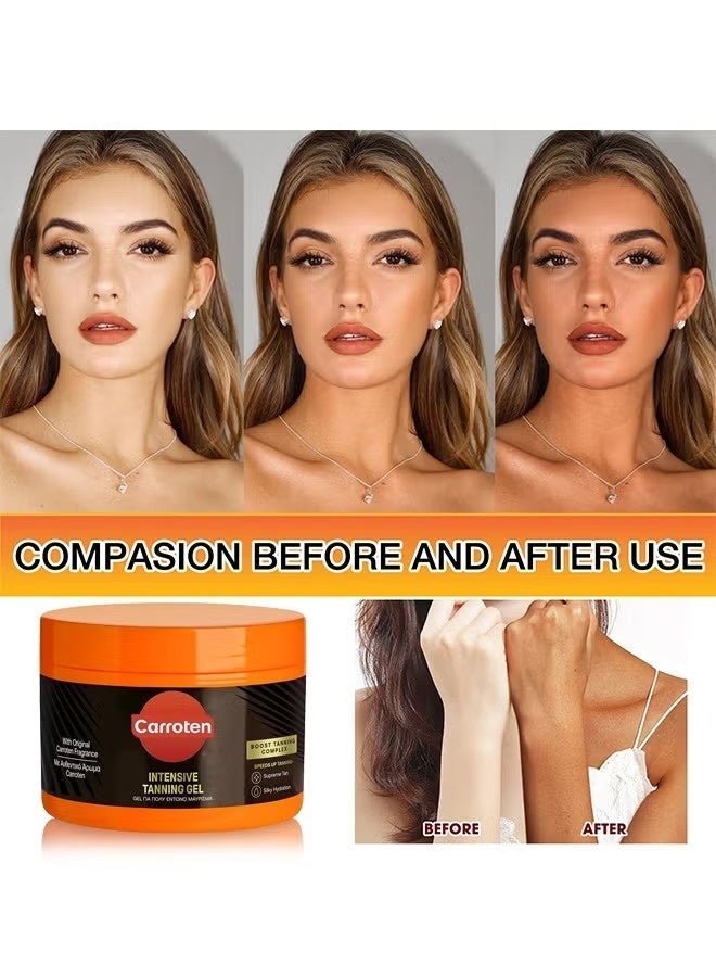 Carroten Intensive Tanning Gel SPF0, Browning Tan Accelerator, Non-Greasy, Water-Resistant With Carrot And Coconut Oil, Vitamin A & E For Moisture & Hydration, 150 ml / 5 oz - Image 5