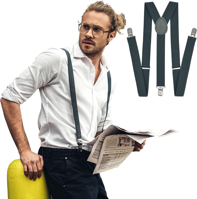 DIBI Suspenders for Men - Adjustable Y Back Mens Suspenders with 3 Heavy Duty Strong Clips - Image 5