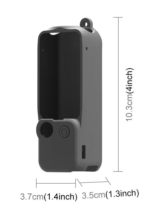 Beauenty - 3 in 1 Case for DJI OSMO Pocket 3 Silicone Cover Camera Case Lens Cap Screen Cover Set Dust-Proof Scratch-Proof - Image 1
