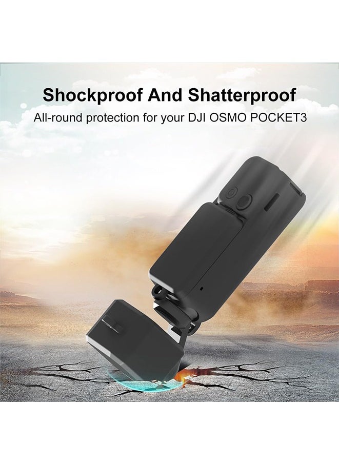 Beauenty - 3 in 1 Case for DJI OSMO Pocket 3 Silicone Cover Camera Case Lens Cap Screen Cover Set Dust-Proof Scratch-Proof - Image 1