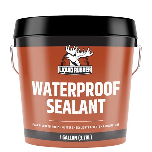 Liquid Rubber Waterproof Sealant – DIY Leak Repair Coating for Flat, Metal & Low Slope Roofs, Foundations, Gutters & More – Flexible Protective Membrane - Black - 1 Gallon - Image 1